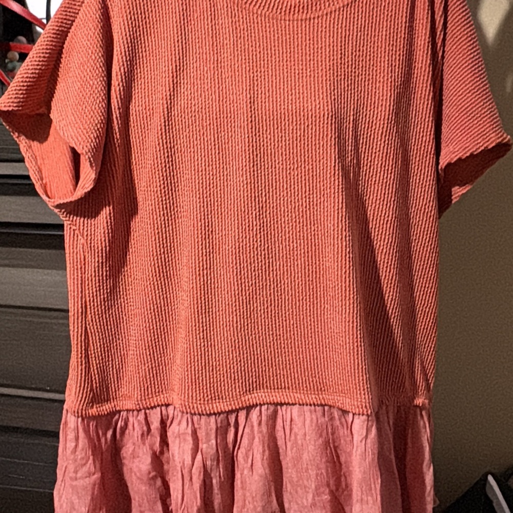 Blumin Coral Short Sleeve Top 3x